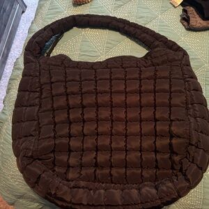 Free People Black Quilted Tote Bag